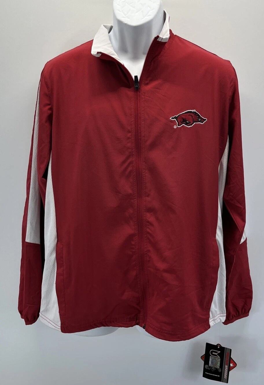 Arkansas Razorbacks COLOSSEUM ATHLETICS 20th ANNIV Full ZIP Wind Jacket S NWT